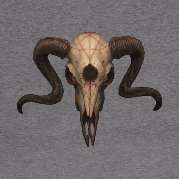 Lucifers Ram Skull by Cleo Naturin